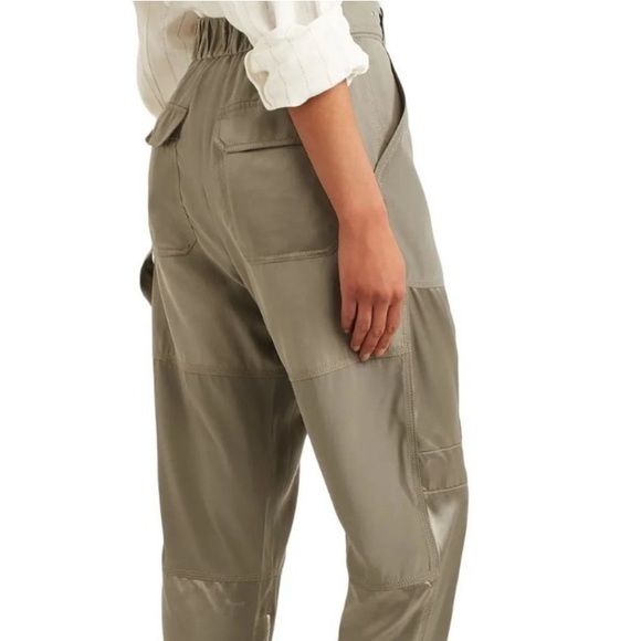 3.1 Phillip Lim Satin Cargo Belted Pant Olive green - Picture 3 of 16